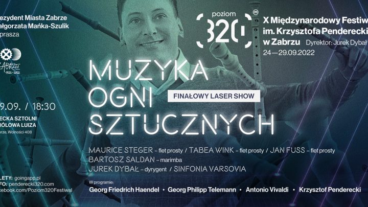 MUZYKA OGNI SZTUCZNYCH – koncert X Międzynarodowego Festiwalu im. K. Pendereckiego – poziom 320 w Zabrzu