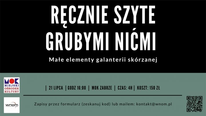 Ręcznie szyte grubymi nićmi
