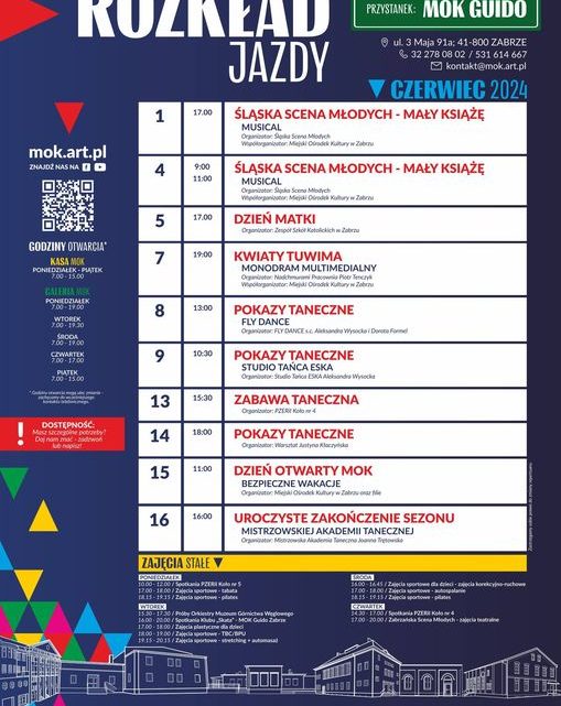 Rozkład jazdy w czerwcu – przystanek MOK Guido