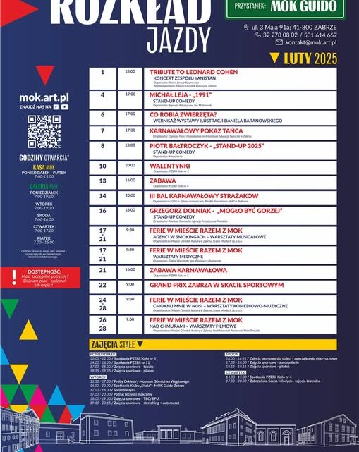 Kulturalny rozkład jazdy – luty w MOK