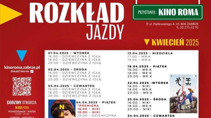 Rozkład jazdy – Przystanek Kino Roma – Kwiecień