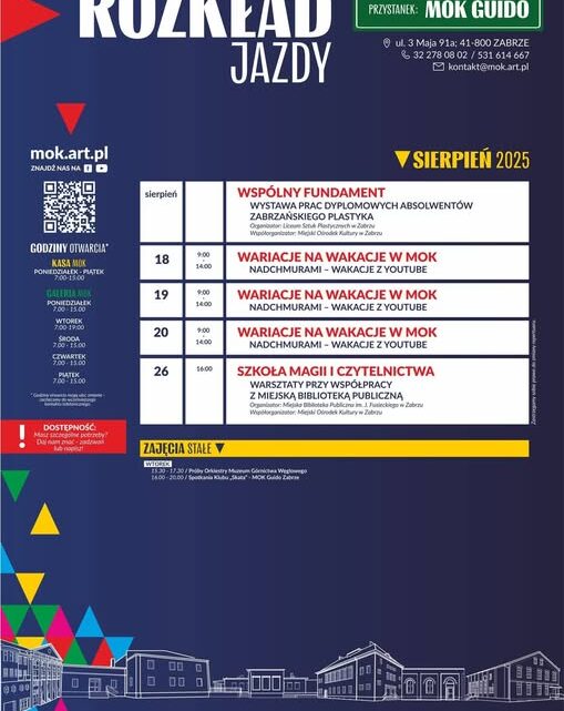 Rozkład jazdy na sierpień w MOK