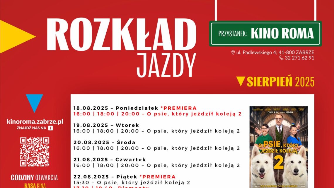 Kino Roma zaprasza na sierpniowe seanse