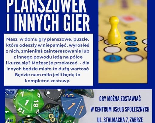 Zbiórka puzzli, planszówek i innych gier